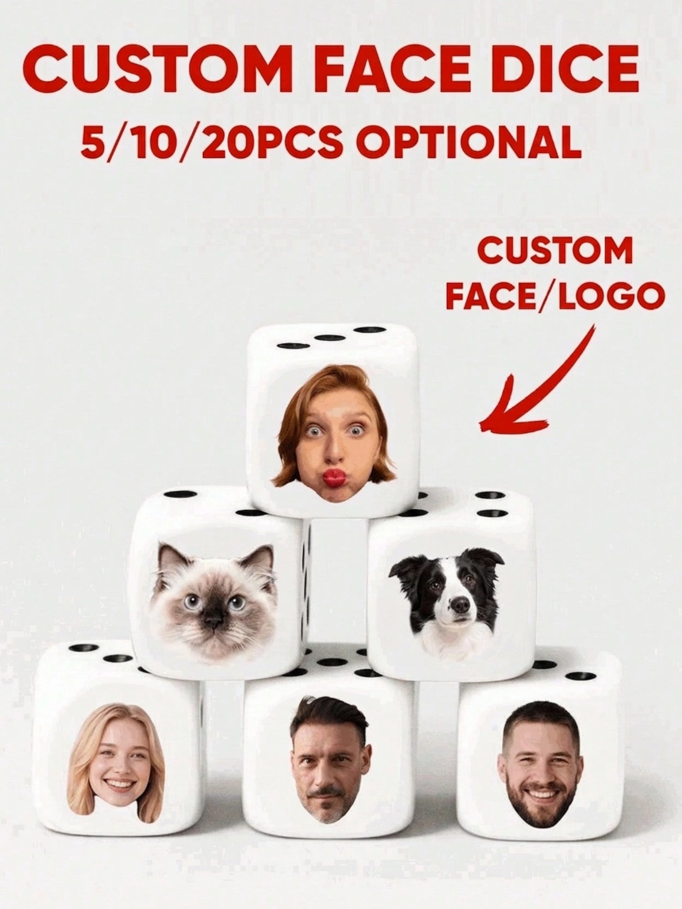Custom Face Dice Personalized  - đánh giá và giá Party Games For Christmas