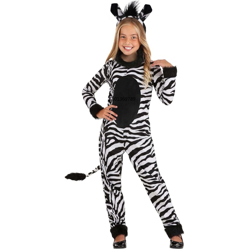Girls Zebra Costume with Headb - đánh giá và giá Zoo Party Games